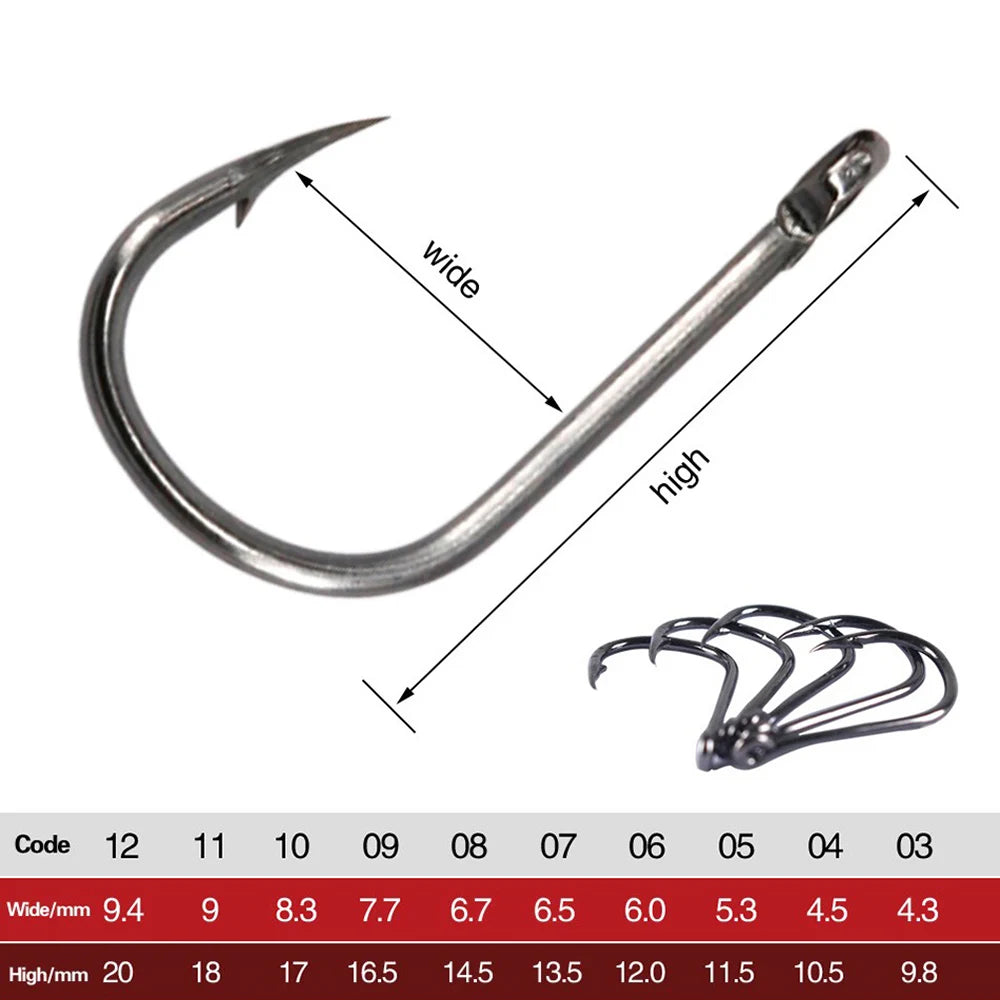 Fishing Hooks 100-1000 Pieces of Fish Hook Box Set Saltwater Fresh Water High Carbon Steel Fish Hook Accessories Fishing Gear