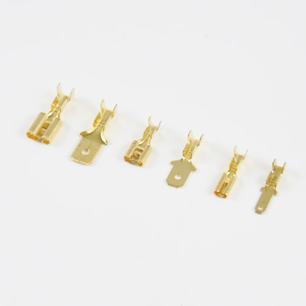 100Pcs/Lot 2.8/4.8/6.3mm Female and Male Crimp Terminal Brass Car Speaker Electric Wire Connectors And Insulating Sheath