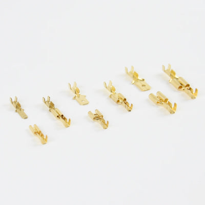 100Pcs/Lot 2.8/4.8/6.3mm Female and Male Crimp Terminal Brass Car Speaker Electric Wire Connectors And Insulating Sheath