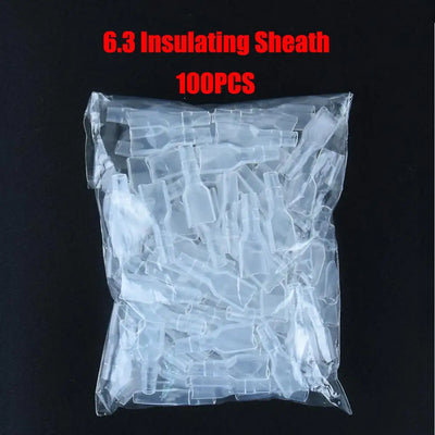 100Pcs/Lot 2.8/4.8/6.3mm Female and Male Crimp Terminal Brass Car Speaker Electric Wire Connectors And Insulating Sheath