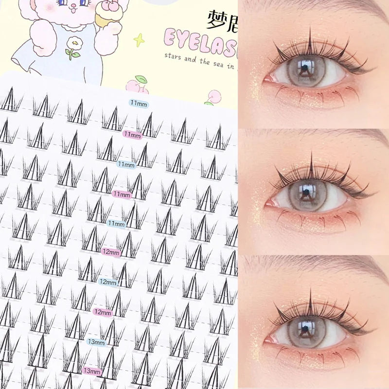 Brown Sunflower False Eyelashes Black Natural Manga Lashes Anime Eyelashes Large Capacity Eyelashes Extension Chinese Makeup