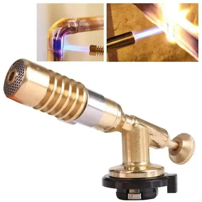 Portable Welding Torch Flame Gas Torch Flame Gun Blow Gas Lighter for BBQ Outdoor Camping Cooking Lighter Heating Camping