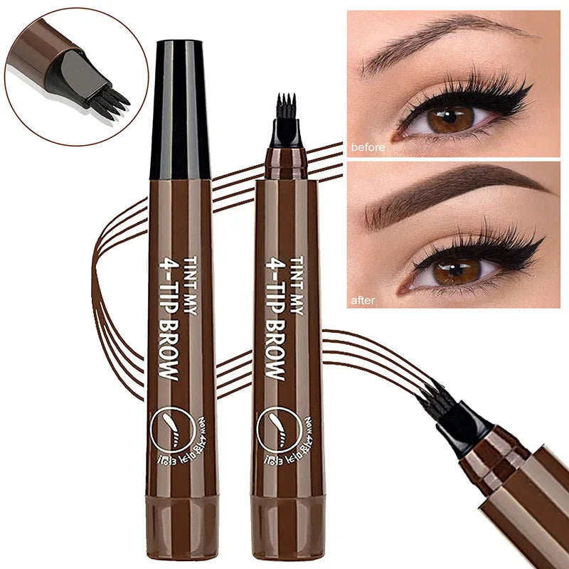 4 Point Eyebrow Pencil Maquillajes Para Mujer Waterproof Liquid Eyebrow Pen Makeup Long Lasting Cosmetic Microblade Brow Pencil