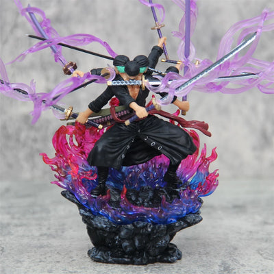 Hot One Piece 15cm Anime Figure  Asura Roronoa Zoro Statue Action Figure Collection Model Kid Toy