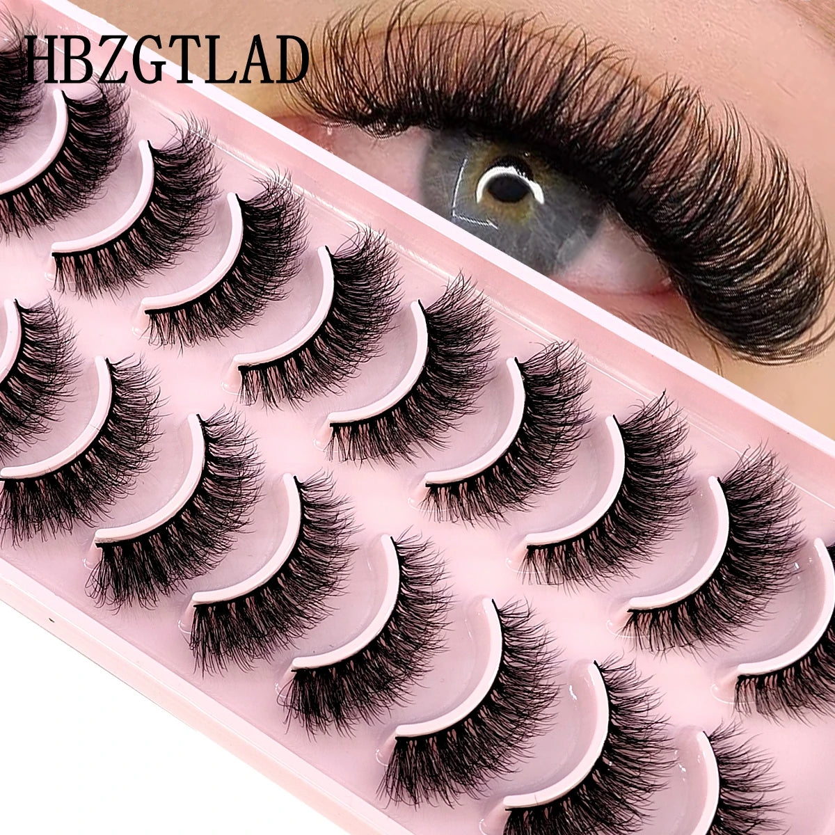 HBZGTLAD New 10 Pairs Natural False Eyelashes Fake Lashes Long Makeup 3d Mink Lashes Extension Eyelash Mink Eyelashes for Beauty