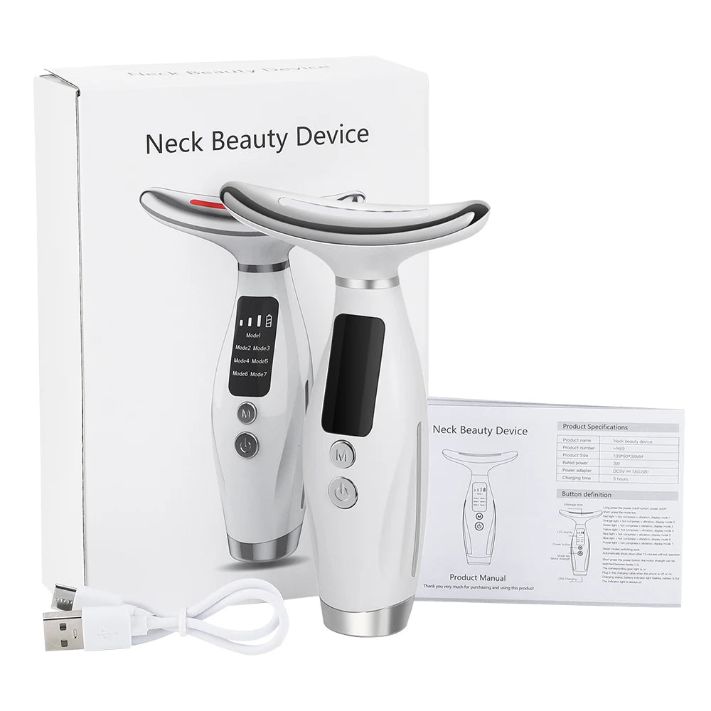 Neck Face Beauty Device Vibration Massage for Face and Neck Personal Ccare Skindion Home Use Beauty Device Face Lifting Machine