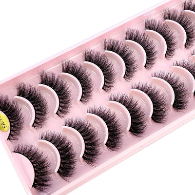 HBZGTLAD New 10 Pairs Natural False Eyelashes Fake Lashes Long Makeup 3d Mink Lashes Extension Eyelash Mink Eyelashes for Beauty