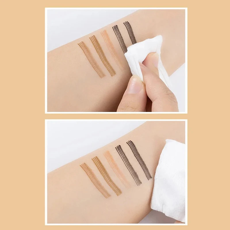 Waterproof Eyebrow Pen Microblading Lasting Colorfast Liquid Eyebrow Pencil With 4 Split Head Natural Looking Brows Women Makeup