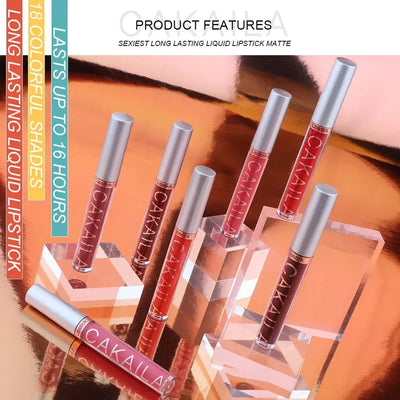 18 Colors Matte Lipgloss Wholesale Cheap Liquid Lipstick Makeup Lip Color Batom Long Lasting Sexy Red Pink Nude Lip Gloss Bulk