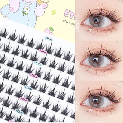 Brown Sunflower False Eyelashes Black Natural Manga Lashes Anime Eyelashes Large Capacity Eyelashes Extension Chinese Makeup