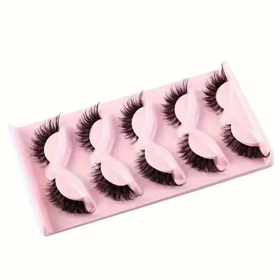 Hot Selling Look Natural Makeup 5 Pairs Cat Eye Lashes