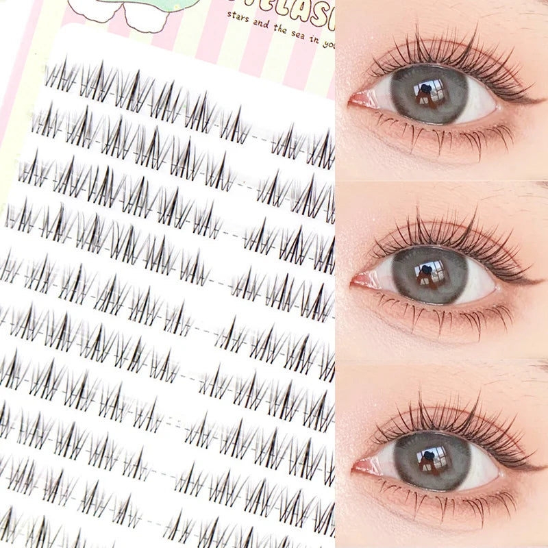 Brown Sunflower False Eyelashes Black Natural Manga Lashes Anime Eyelashes Large Capacity Eyelashes Extension Chinese Makeup