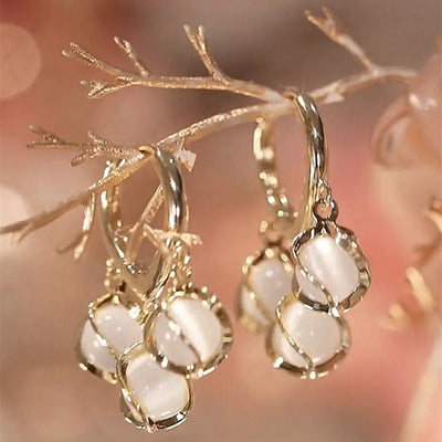 2022 New Trend Simulation Pearl Long Earrings Women's Flower Rhinestone Wedding Pendant Earrings Fashion Korean Jewelry Earrings