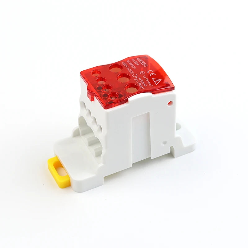 Electric Split Din Rail Terminal Block Junction Box Power Wire Electrical Connector UKK80A 125A 160A