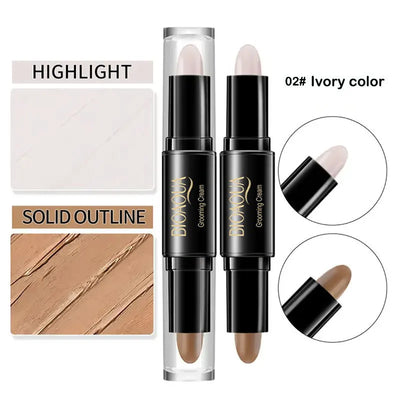 Double Head Contour  Face Foundation Concealer Pen Long Lasting Dark Circles Corrector Contour Concealers Stick Cosmetic Makeup