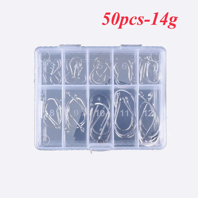 Fishing Hooks 100-1000 Pieces of Fish Hook Box Set Saltwater Fresh Water High Carbon Steel Fish Hook Accessories Fishing Gear