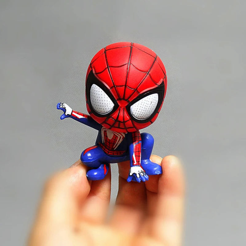 Marvel Avengers Spider Man Cute Action Figure Posture Anime Decoration Collection Figurine Toy Model Ornaments Children Gift