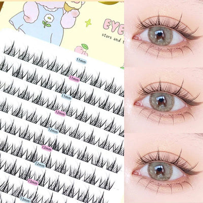 Brown Sunflower False Eyelashes Black Natural Manga Lashes Anime Eyelashes Large Capacity Eyelashes Extension Chinese Makeup