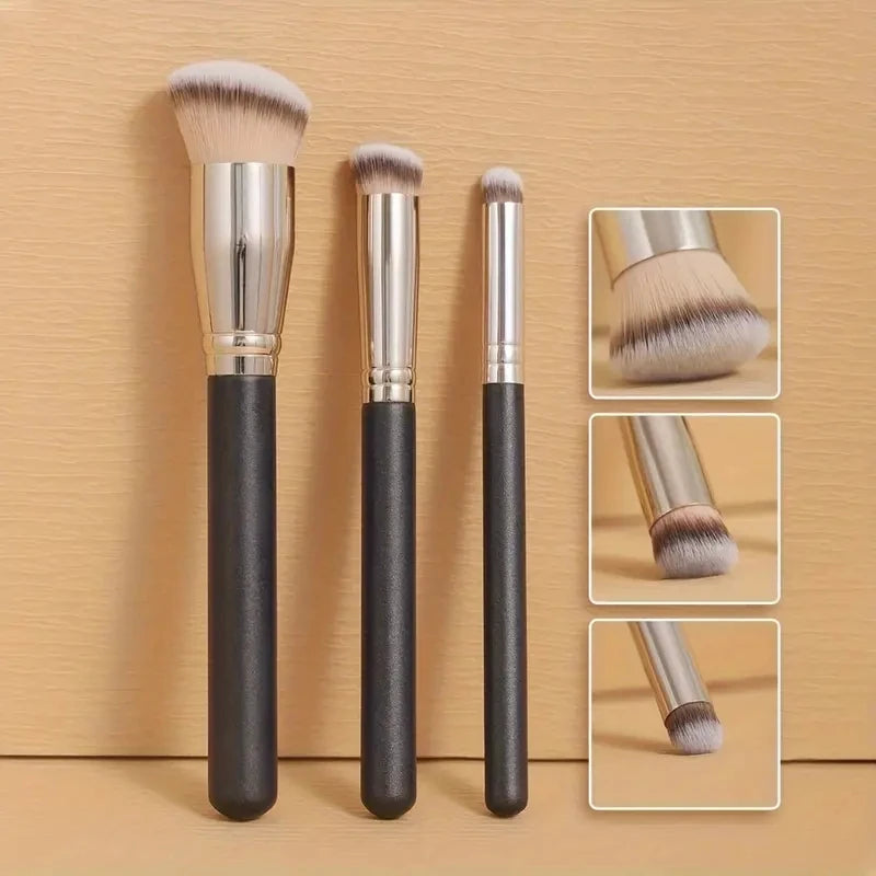 1/2/5 pcs Foundation Concealer Brush, Premium Contour Blusher Brushes, Flawless Under Eye Dense Face Makeup Brush For Blending