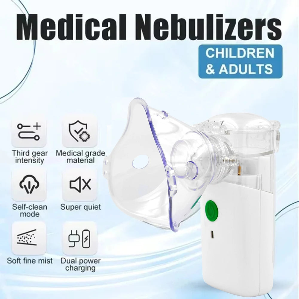 Kids Adult Inhaler Nebulizer Aerosol Machine Health Care Asthma Inhalation Medical Equipment Mini Handheld Mesh Nebulizator