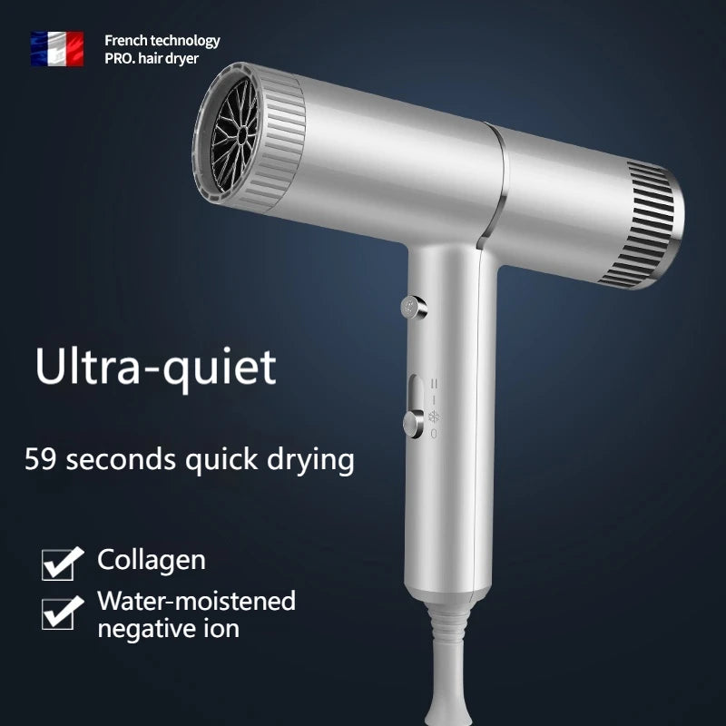 New Concept Hair Dryer Professional Quick Drying Low Noise Dryer Blue Light Negative Ion Hair Care Personal Care Products