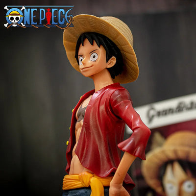 Hot 28cm  One Piece Anime Figure Confident Smiley Luffy Three Form Face Changing Doll Action Figurine Model Toys  Kits