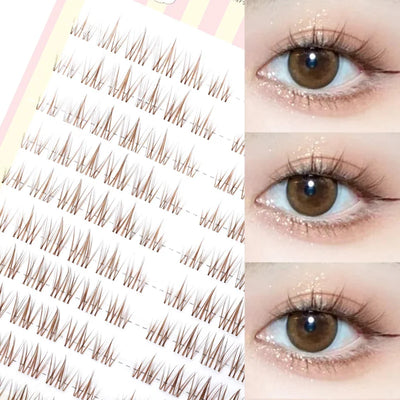 Brown Sunflower False Eyelashes Black Natural Manga Lashes Anime Eyelashes Large Capacity Eyelashes Extension Chinese Makeup