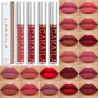 18 Colors Matte Lipgloss Wholesale Cheap Liquid Lipstick Makeup Lip Color Batom Long Lasting Sexy Red Pink Nude Lip Gloss Bulk