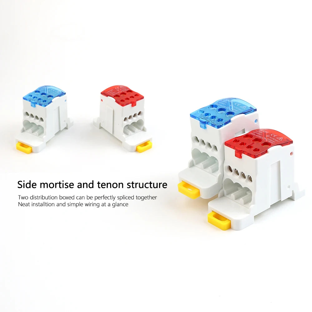 Electric Split Din Rail Terminal Block Junction Box Power Wire Electrical Connector UKK80A 125A 160A