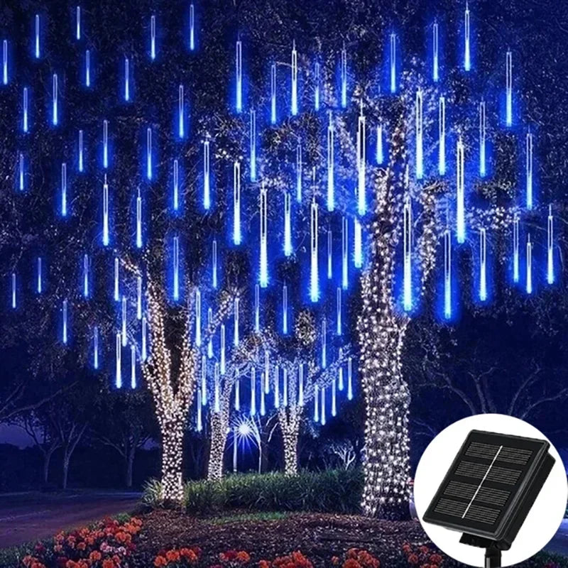 Led Light Outdoor Meteor Shower Rain Lights Waterproof Garden Street Garland New Year Christmas Decor Holiday Solar/EU/US Plug