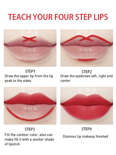 Waterproof matte lip liner Pencil Red Contour Tone lipstick Long-lasting Non-stick Cup Moisturizing Lip Makeup 8 color gift for