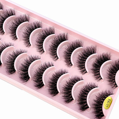 HBZGTLAD New 10 Pairs Natural False Eyelashes Fake Lashes Long Makeup 3d Mink Lashes Extension Eyelash Mink Eyelashes for Beauty