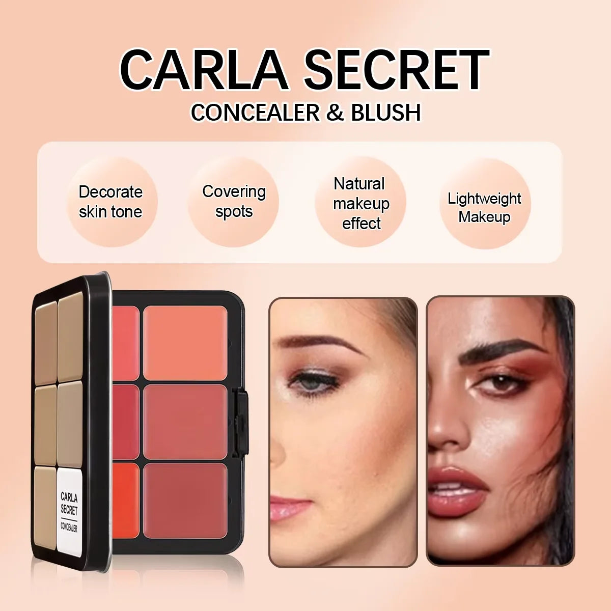 12-color iron box concealer blush cream matte highlight contour makeup all-in-one palette