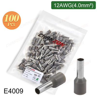 100/200Pcs E0508 E7508 E1008 E1508 E2508 Insulated Ferrule Tubular Terminal Kit Electrical Cable Wire Ends Tube Crimp Connector