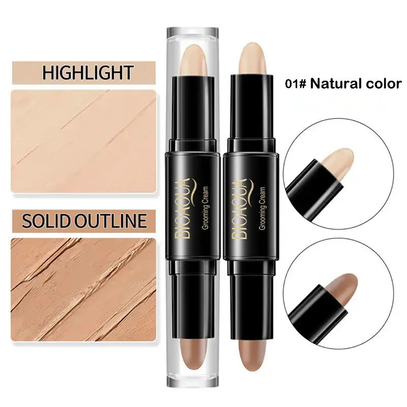 Double Head Contour  Face Foundation Concealer Pen Long Lasting Dark Circles Corrector Contour Concealers Stick Cosmetic Makeup