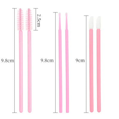 200 Pcs Disposable Makeup Brushes Set Mascara Wands Lip Brush Microbrush Applicator Swab For Eyelash Extension Make Up Tools