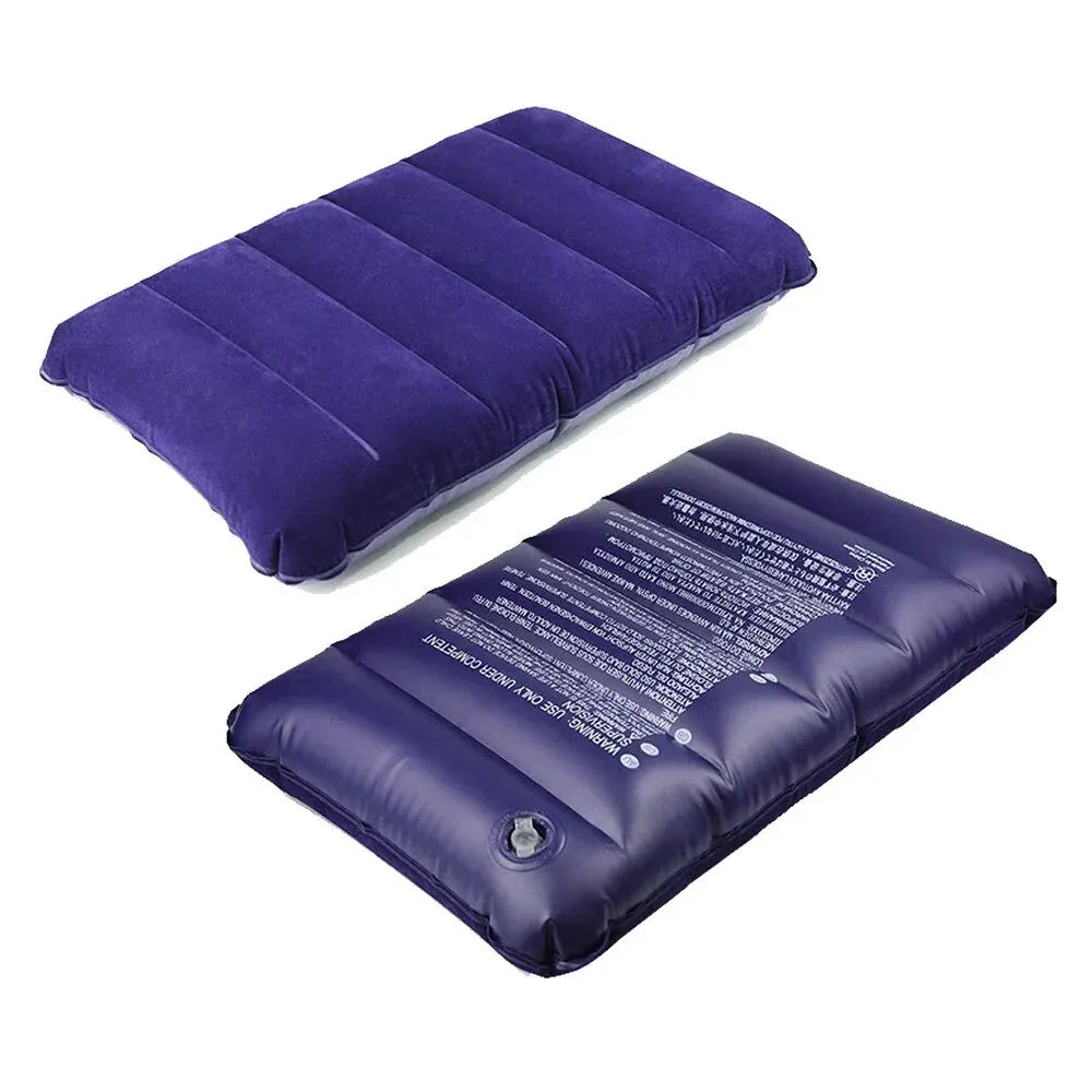 47x30cm Air Cushion Pillows Outdoor Camping Sleep Cushion Folding Square Lnflatable Pillows Travel Backrest Plane Head Rest Big