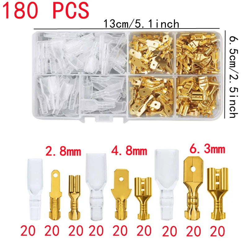 Boxed Crimp Terminal,Electrical Connector,U/O Shaped,Splicing Termination 2.8/4.8/6.3mm,Wire Connector,Cable Termination Pliers