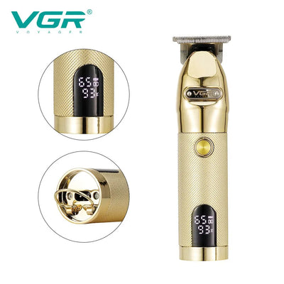 VGR Electric Hair Clipper Professional Personal Care Barber Hair Trimmer Men Shaver LCD Rechargeable Metal Hair Clippers V-275