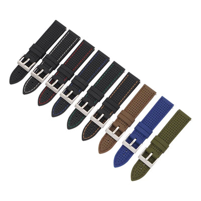 Soft Silicone Rubber Watch Strap 20mm 22mm 24mm Men Women Sport Waterproof Breathable Wrist Band Quick Release Bracelet