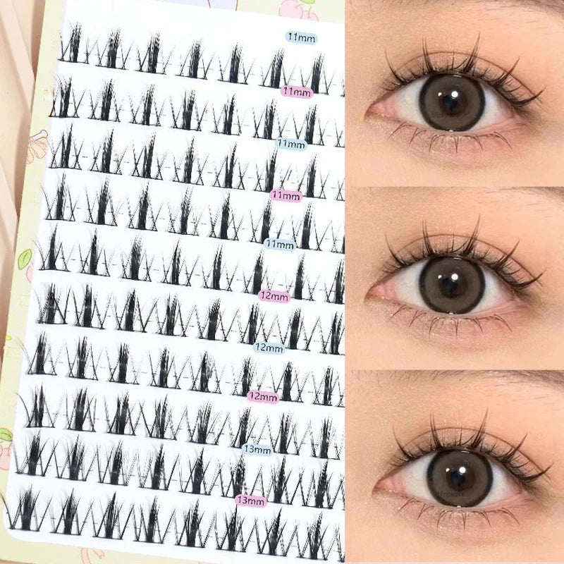 Brown Sunflower False Eyelashes Black Natural Manga Lashes Anime Eyelashes Large Capacity Eyelashes Extension Chinese Makeup