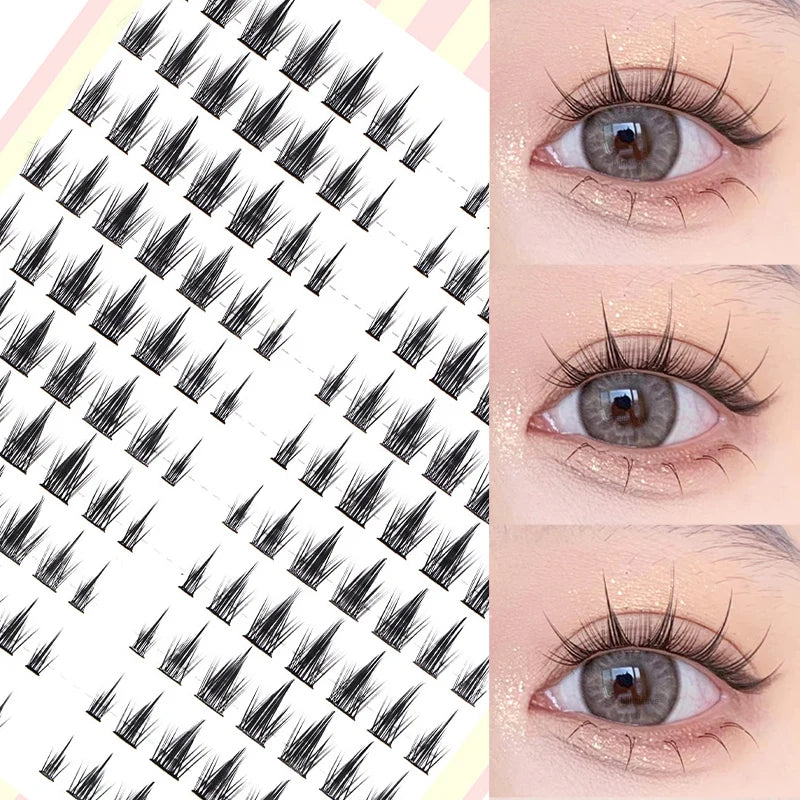 Brown Sunflower False Eyelashes Black Natural Manga Lashes Anime Eyelashes Large Capacity Eyelashes Extension Chinese Makeup