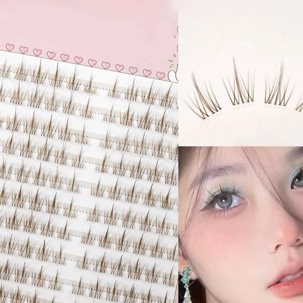 Brown Sunflower False Eyelashes Black Natural Manga Lashes Anime Eyelashes Large Capacity Eyelashes Extension Chinese Makeup