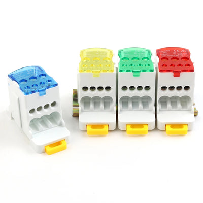 Electric Split Din Rail Terminal Block Junction Box Power Wire Electrical Connector UKK80A 125A 160A