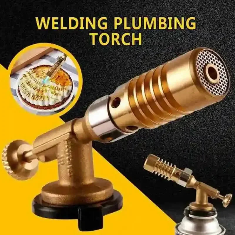 Portable Welding Torch Flame Gas Torch Flame Gun Blow Gas Lighter for BBQ Outdoor Camping Cooking Lighter Heating Camping