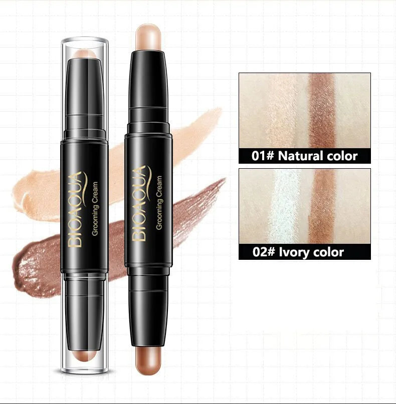 Double Head Contour  Face Foundation Concealer Pen Long Lasting Dark Circles Corrector Contour Concealers Stick Cosmetic Makeup