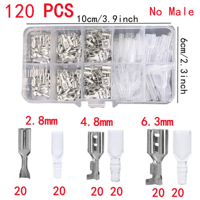 Boxed Crimp Terminal,Electrical Connector,U/O Shaped,Splicing Termination 2.8/4.8/6.3mm,Wire Connector,Cable Termination Pliers