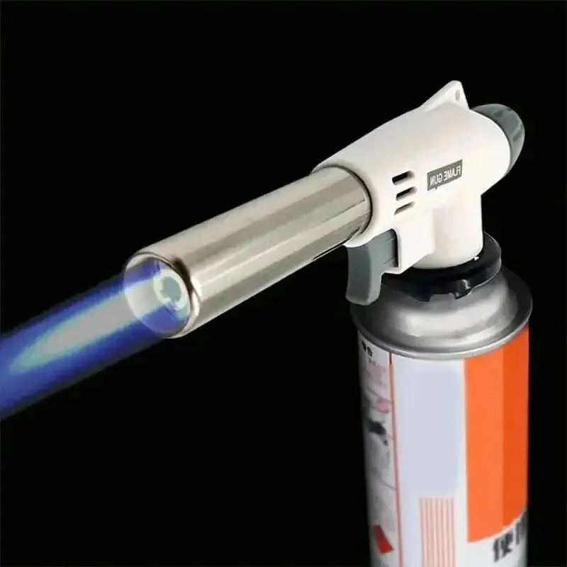 Portable Metal Flame Gun Butane Gas Welding-Burner Welding Gas Burner Flame Gas Torch Flame Gun Blow for BBQ Camping Cooking