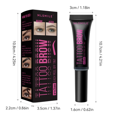 Peel-off Eyebrow Tearing Eyebrow Gel Tattoo Cream Dyeing Eyebrow Cream Tint Dye Semi-permanent Makeup Waterproof Beauty Supplies