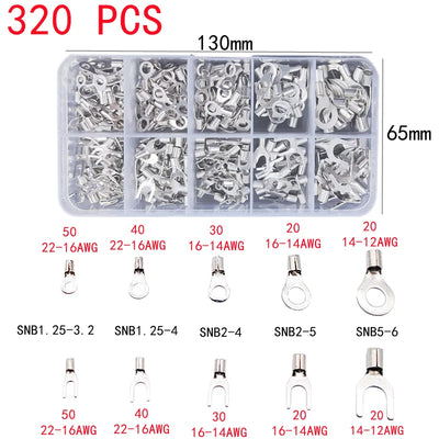 Boxed Crimp Terminal,Electrical Connector,U/O Shaped,Splicing Termination 2.8/4.8/6.3mm,Wire Connector,Cable Termination Pliers